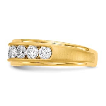 10K Yellow Gold Lab Grown Diamond, SI1/SI2, G H I, Men's Ring