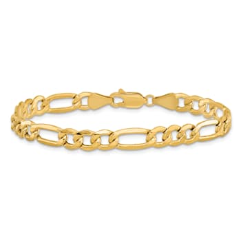 14k Yellow Gold 6.25mm Figaro Link Bracelet