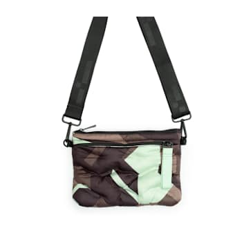 GO Dash Dot Puffle Handbag in Camo Mint