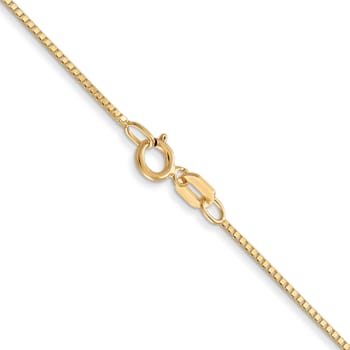 14k Yellow Gold 0.7mm Solid Box 26 Inch Chain