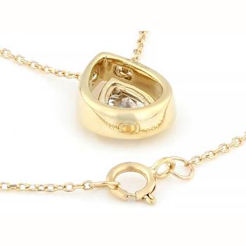 Pear Shape Lab-Grown Diamond Solitaire Pendant In 10K Gold 1.00ctw