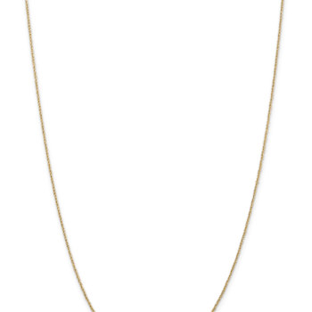 14k Yellow Gold 1.1mm Solid Rope 14 Inch Chain
