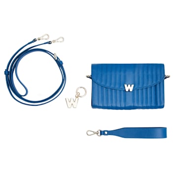 Mimi Blue Crossbody Bag with Wristlet