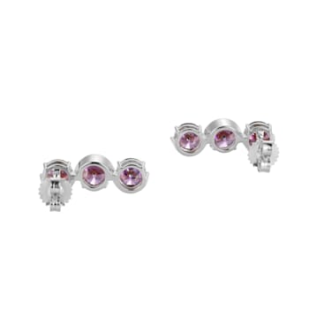 Purple Cubic Zirconia Platinum Over Silver February Birthstone Earrings 7.98ctw