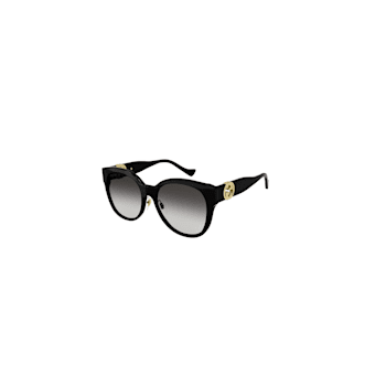 Gucci Round Sunglasses Black/Gray Gradient 56mm