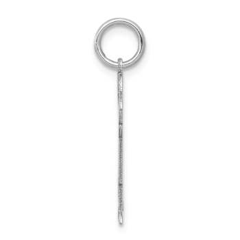 Rhodium Over 14K White Gold Satin Boy Love Charm