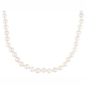 Freshwater Pearl Strand Necklace In Sterling Silver