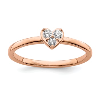 14K Rose Gold First Promise Diamond Promise/Engagement Ring 0.13ctw