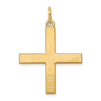 14k Yellow Gold Laser Designed Greek Cross Pendant