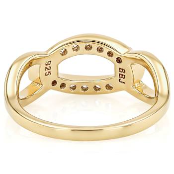 Meaningful Lab-Grown Diamond Crossover Ring 0.25ctw In 14K Gold Over
Sterling Silver