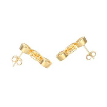 Yellow Cubic Zirconia 18k Yellow Gold Over Silver November Birthstone
Earrings 7.99ctw