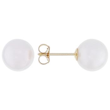 Akoya Pearl Stud Earrings In 14K Gold