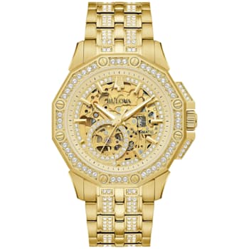 Bulova Men's Octava Yellow Dial, Yellow Stainless Steel Watch