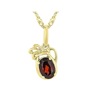 Garnet Aquarius Birthstone Pendant