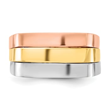 14K Contemporary Flat Top Band