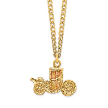 IMPERIAL Golden Carriage with Ring Pad Trinket Box