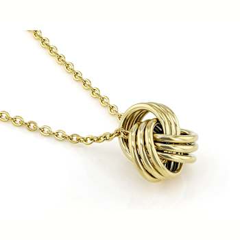 Gold-Tone Love Knot Sliding Pendant Necklace