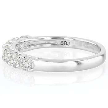 Lab-Grown Diamond Band Ring In Sterling Silver 0.60ctw