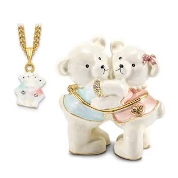 TEDDY and TOOTSIE Bears Trinket Box