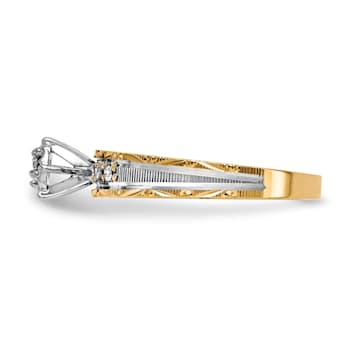 14K Yellow Gold AA Quality Engagement Ring