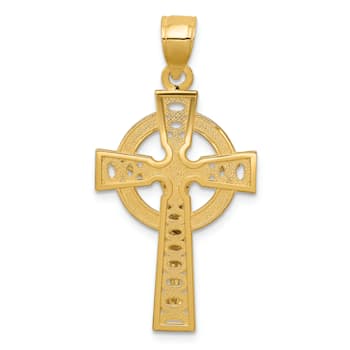 14K Yellow and White Gold Iona Crucifix Pendant
