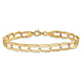 14K Yellow Gold Polished Link Bracelet
