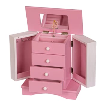 Mele and Co Elise Girls Wooden Musical Ballerina Jewelry Box