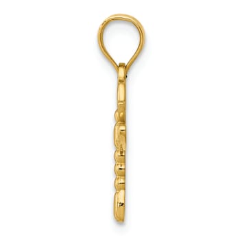 14k Yellow Gold Dragonfly Pendant