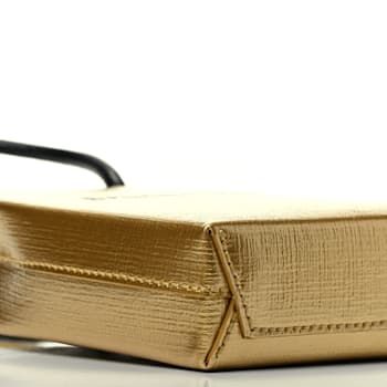 Balenciaga Gold Calfskin Leather Shopper Crossbody Bag