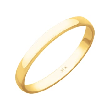 2mm Lightweight Ladies Wedding Band in 10K Yellow Gold