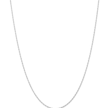Rhodium Over 14k White Gold 1.15mm Solid Cable 22 Inch Chain
