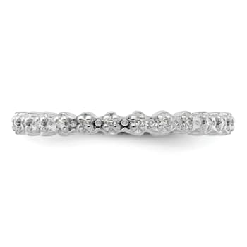Sterling Silver Stackable Expressions Diamond Ring 0.08ctw