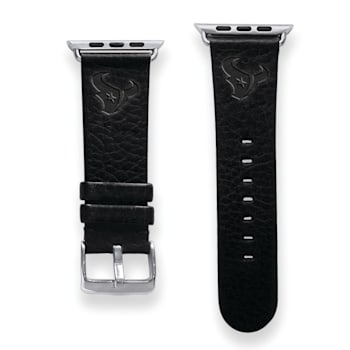 Gametime Houston Texans Leather Band fits Apple Watch (42/44mm S/M
Black). Watch not included.