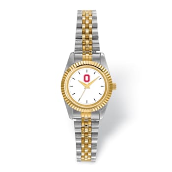 LogoArt Ohio State University Pro Two-tone Ladies Watch