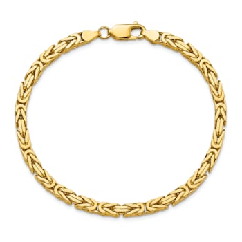 10k Yellow Gold 4mm Byzantine Link Bracelet