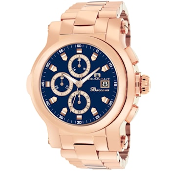 Oceanaut Men's Baccara XL Blue Dial, Rose Stainless Steel Watch