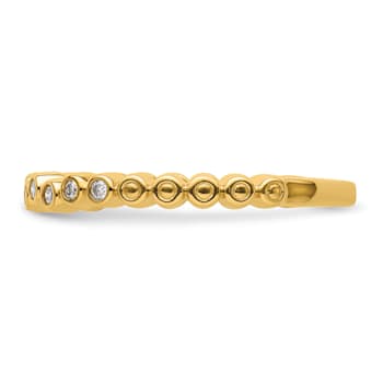 14K Yellow Gold Stackable Expressions Diamond Ring 0.11ctw