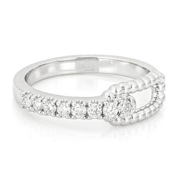 Polished Lab-Grown Diamond Band Ring 0.25ctw In Sterling Silver