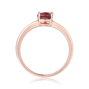 Rectangular Cushion Pink Tourmaline 14K Rose Gold Over Sterling Silver
Solitaire Ring, 0.85ct