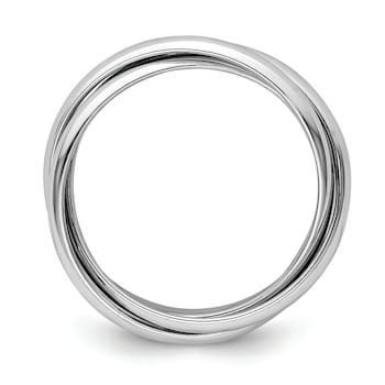 14K White Gold Polished Rolling Ring