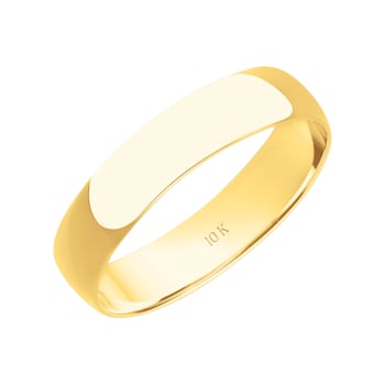 4mm Lightweight Ladies Wedding Band in 10k Yellow Gold