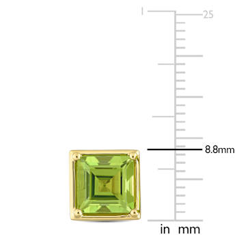 Peridot 14K Yellow Gold Earrings 3.52ctw