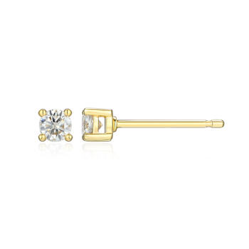 Moissanite 14k Yellow Gold Over Silver Stud Earrings 0.20ctw DEW
