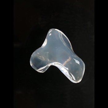 Colorless "Water" Opal 31x19mm Free-Form Carving 28.37ct