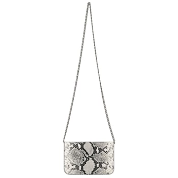 Balenciaga B Python Print Calfskin Leather Wallet on Chain Bag