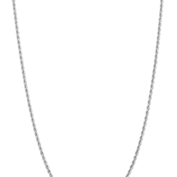 Rhodium Over 14k White Gold 2.75mm Solid Diamond-Cut Quadruple Rope Chain