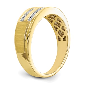 10K Yellow Gold Lab Grown Diamond Men's Ring