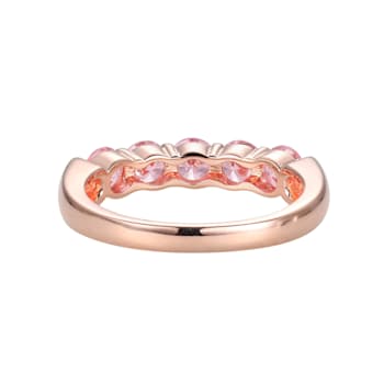 Pink Cubic Zirconia 18k Rose Gold Over Sterling Silver Ring 2.16ctw