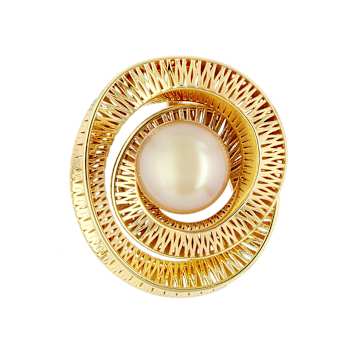Golden South Sea Pearl Pendant In 18K Gold Over Sterling Silver