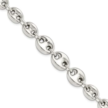 Sterling Silver Polished Fancy Link 7.5-inch Bracelet